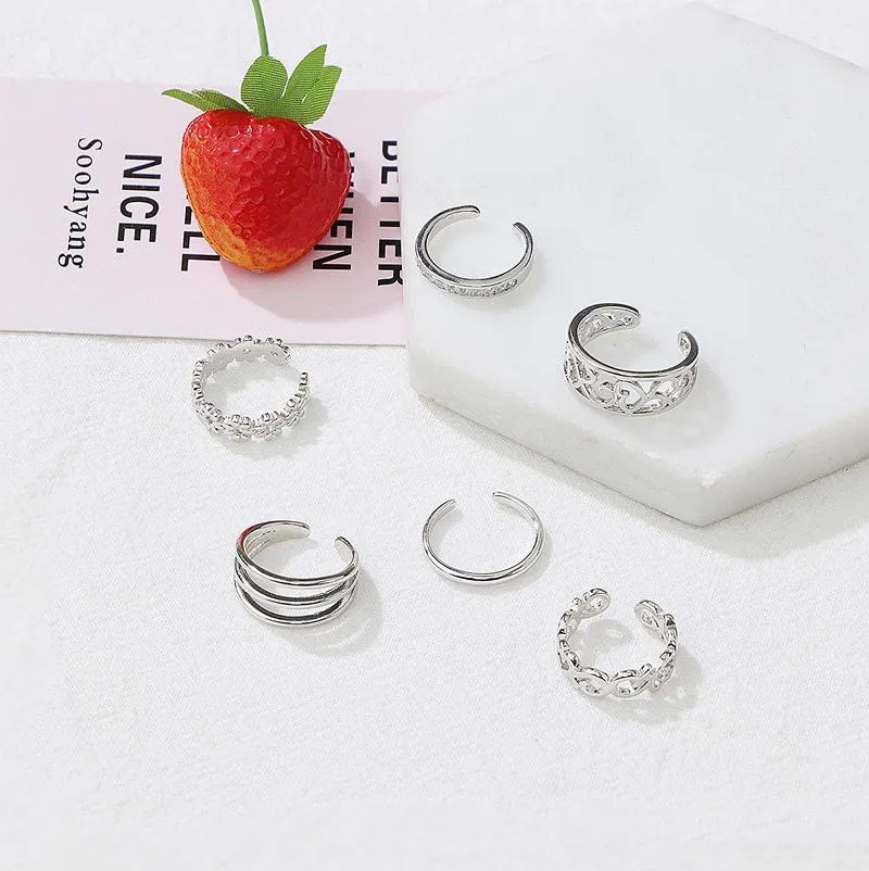 8 Piece Boho Toe Ring Set