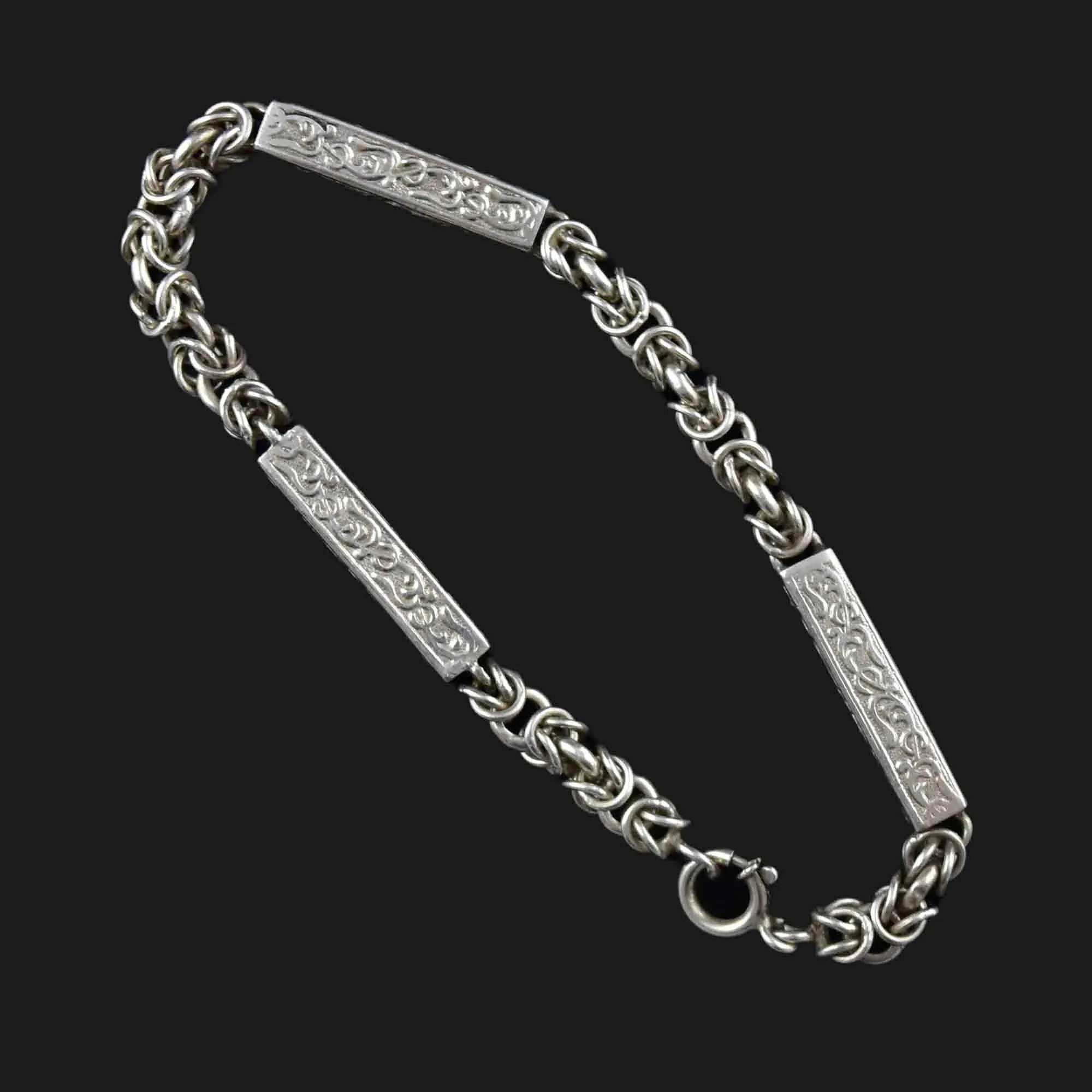 Antique Victorian Silver Albert Chain Bracelet