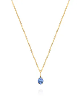Blue Sapphire Petal Necklace