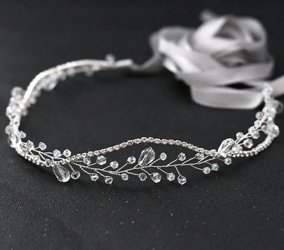 Clear Crystal Thin Bridal Belt Rhinestone Wedding Dress Accessories