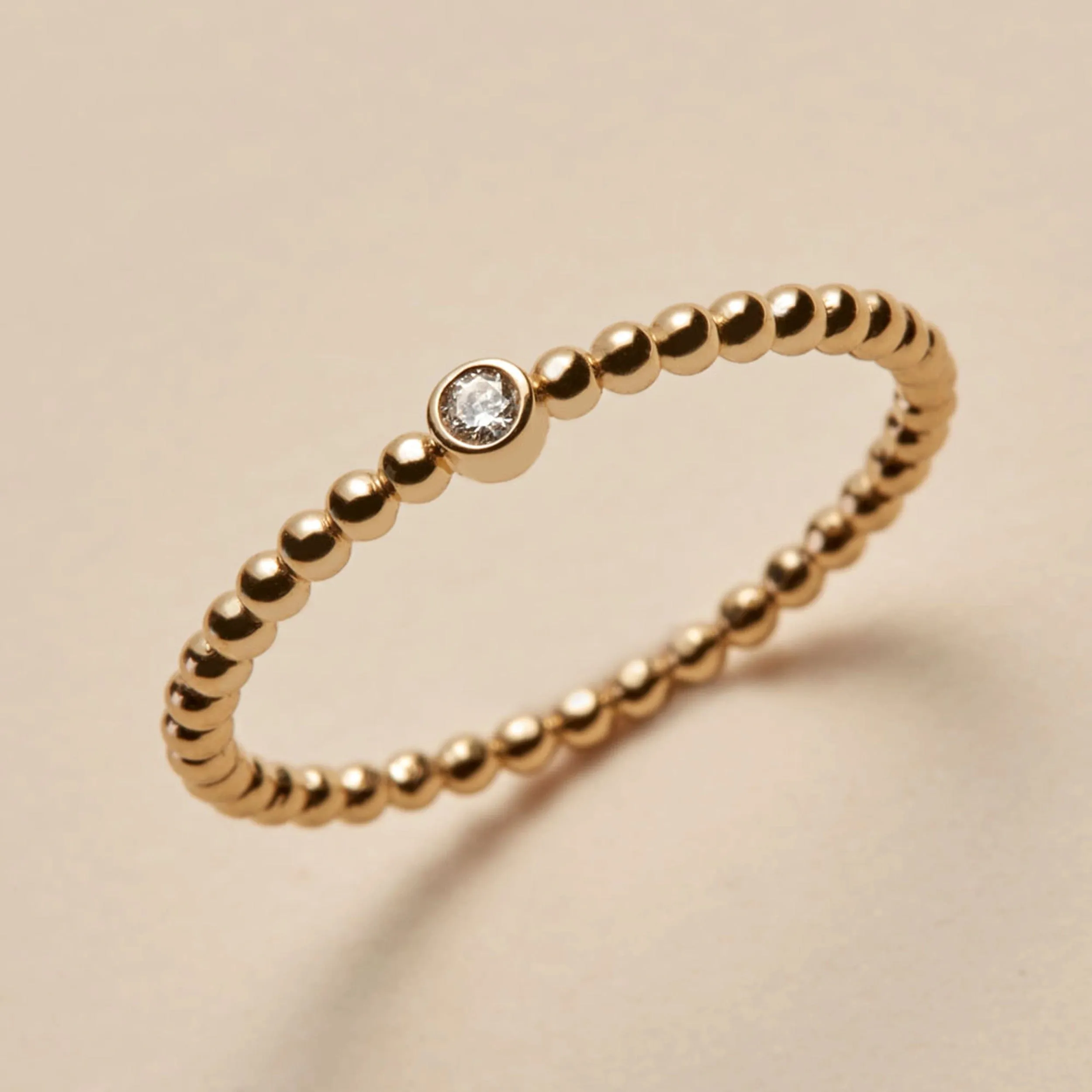Diamond Bead Ring