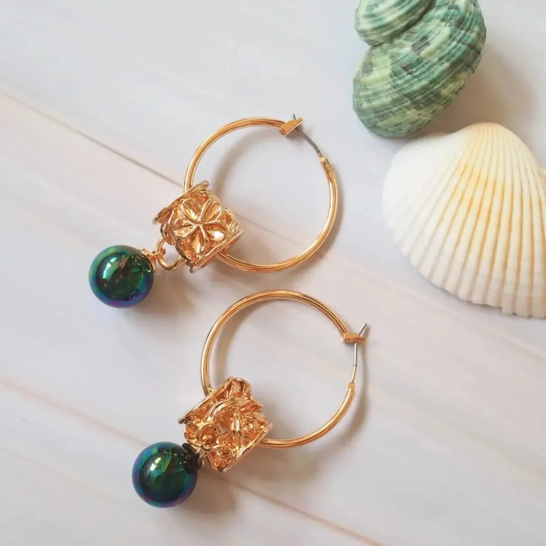 Mauna Kea Blossom Drop Earrings