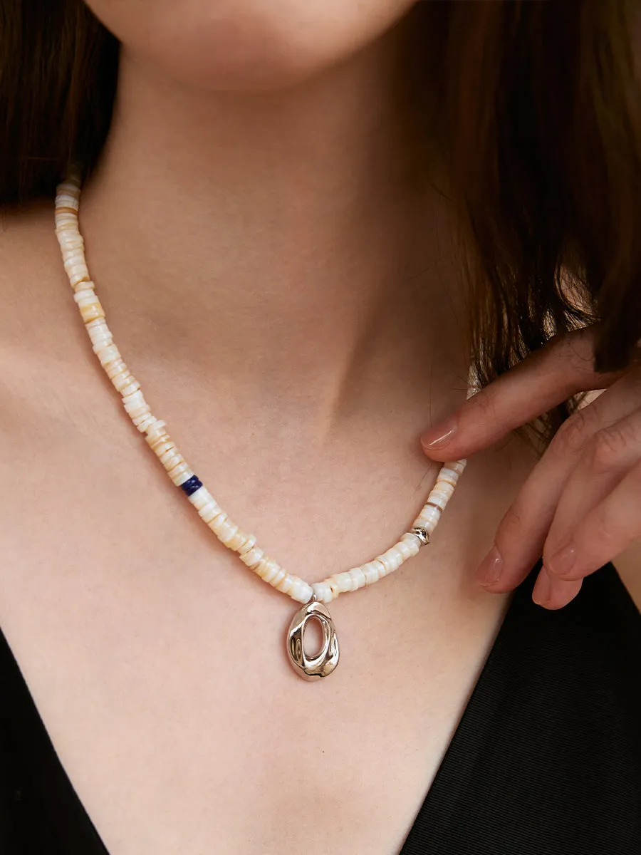 Mother of Pearl Shell Cave Necklace