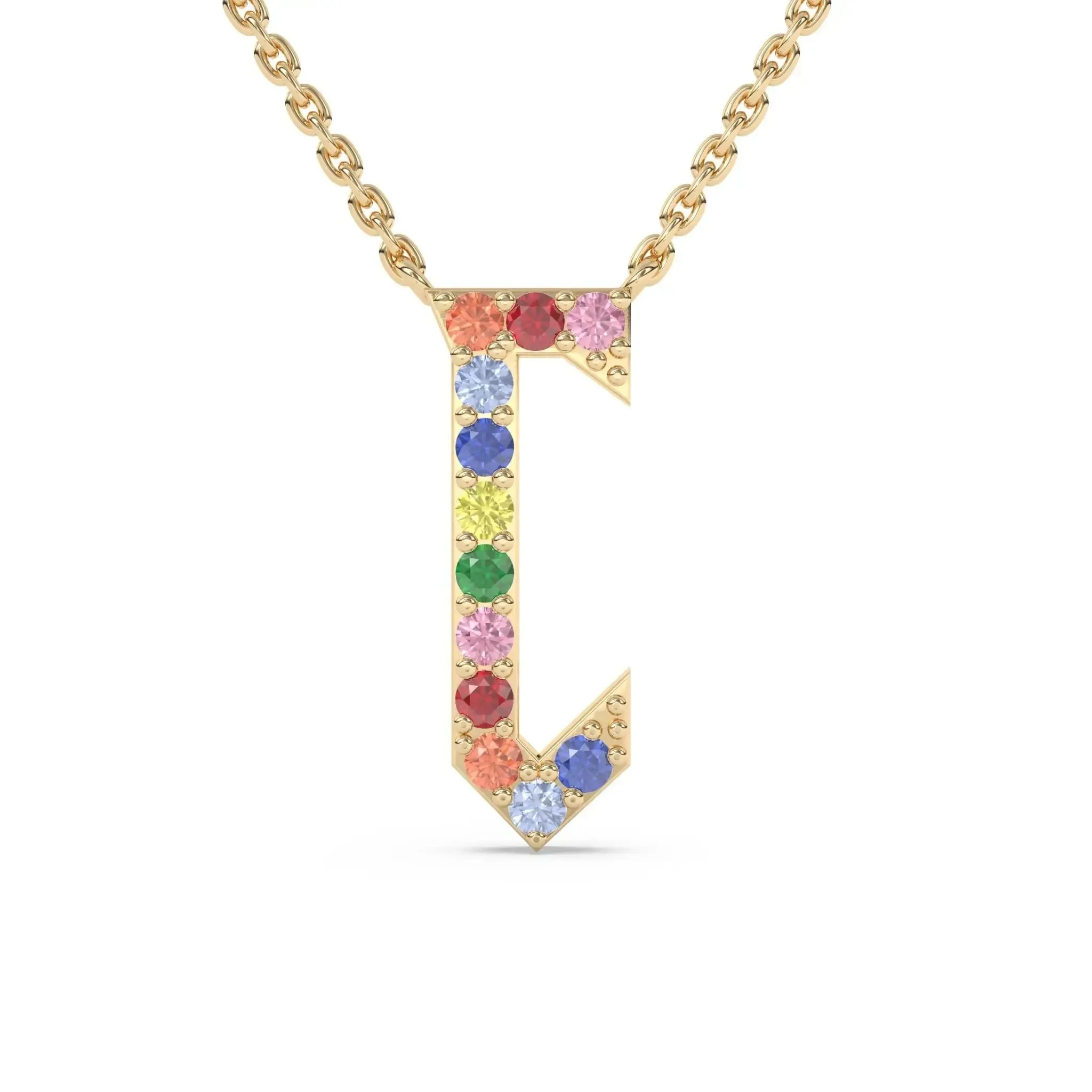 Old English Rainbow Necklace
