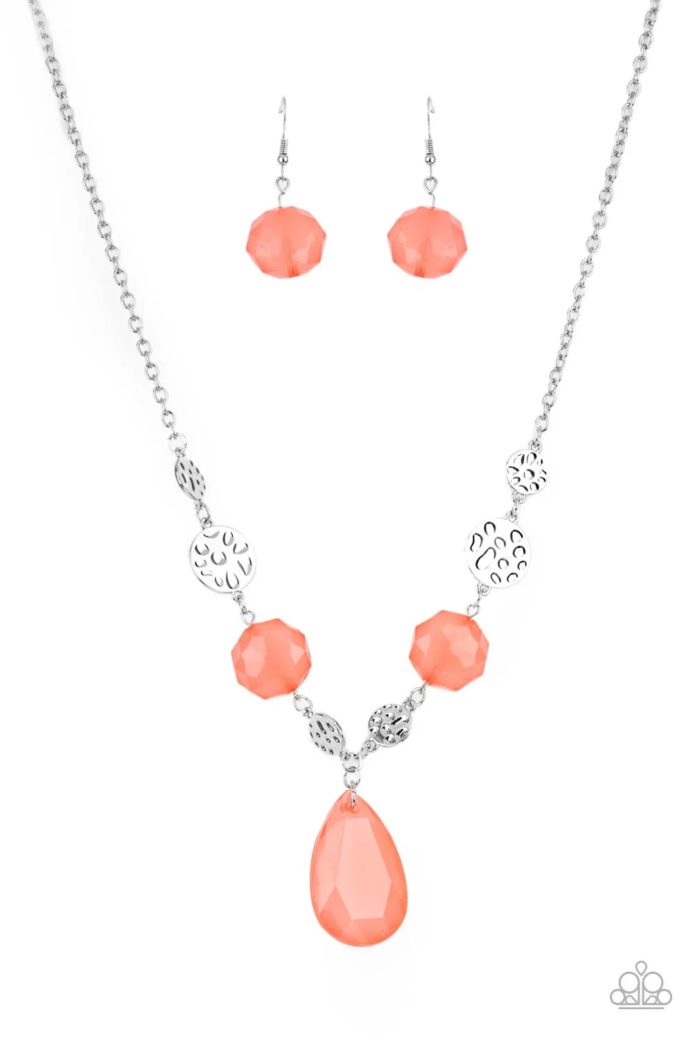 Open Door Jewelry - DEW What You Wanna DEW - Orange Necklace - Paparazzi Accessories