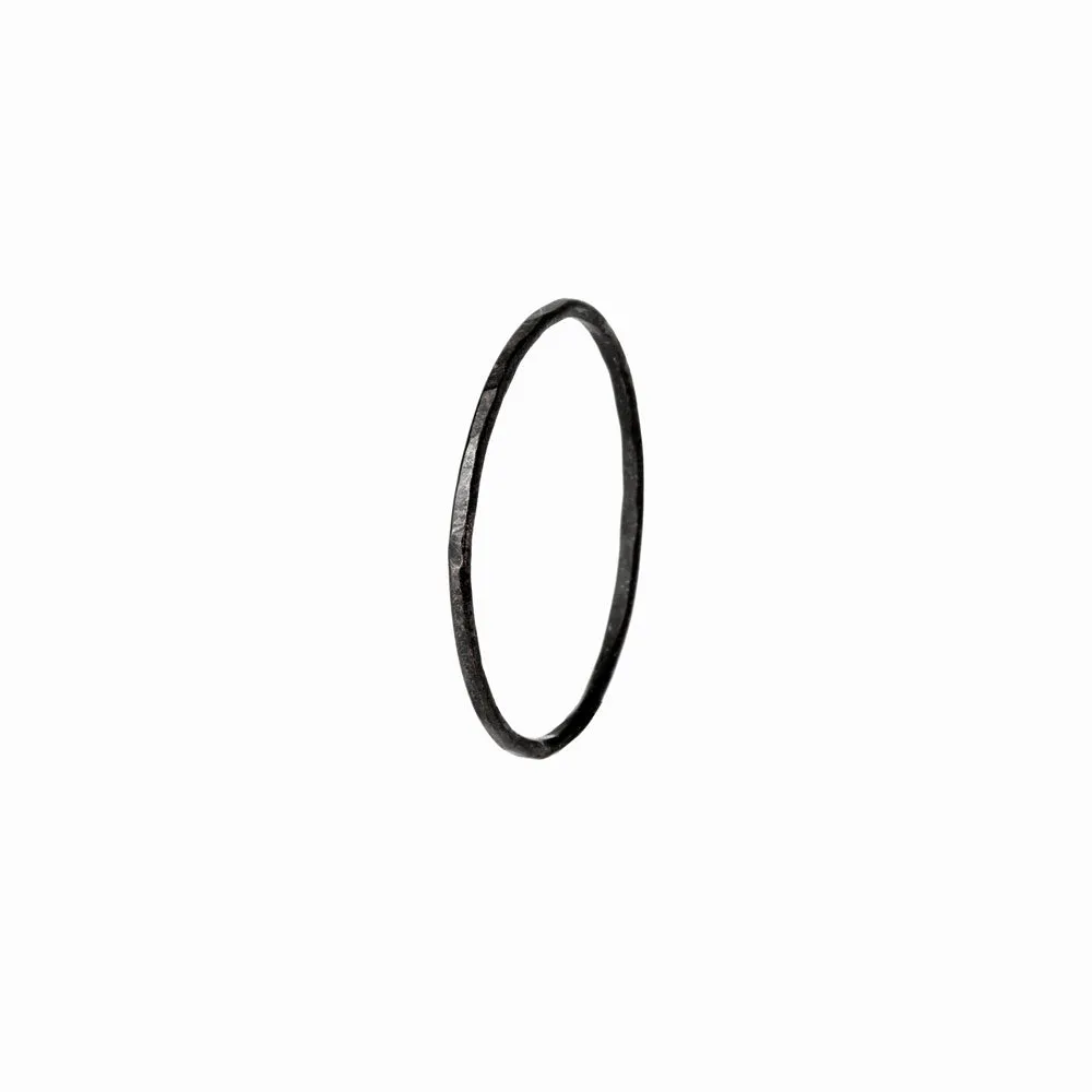 Oxidized Silver Stacking Ring