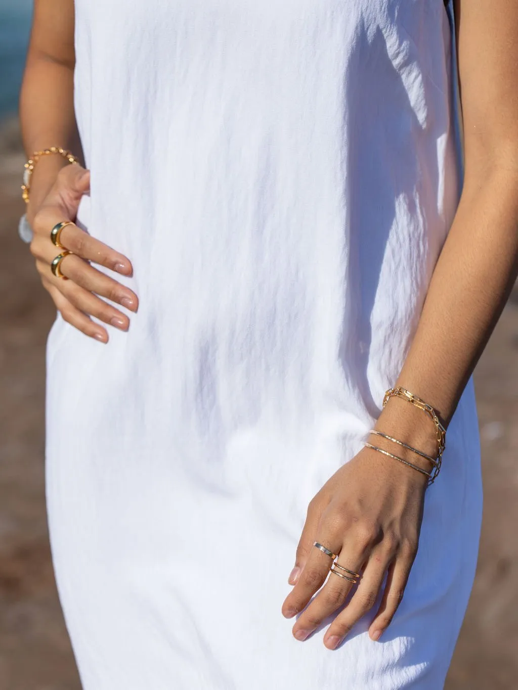 Sale - Thick Wide Gold Ring - Koa