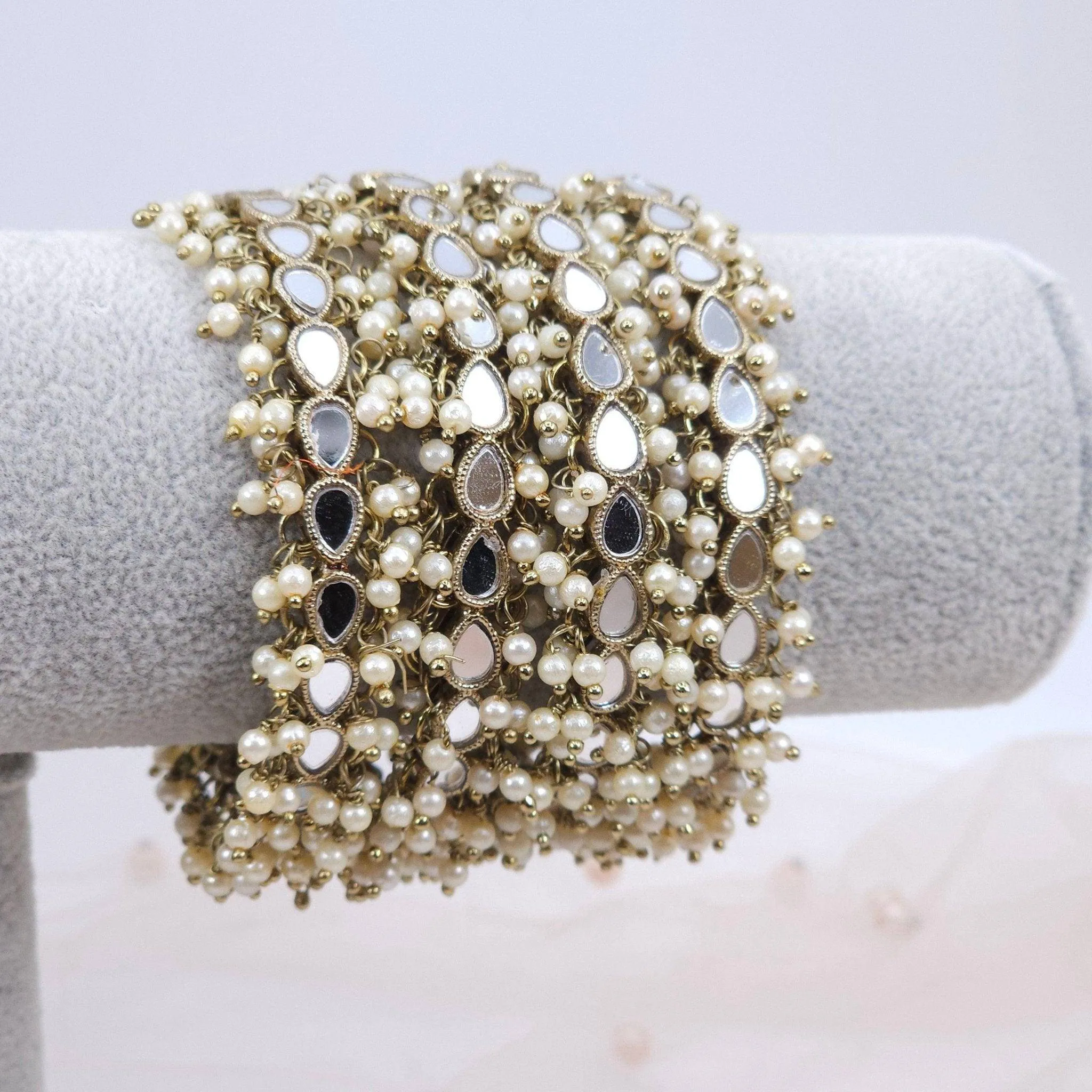 Set of 4 Mirror Bangles - Gold