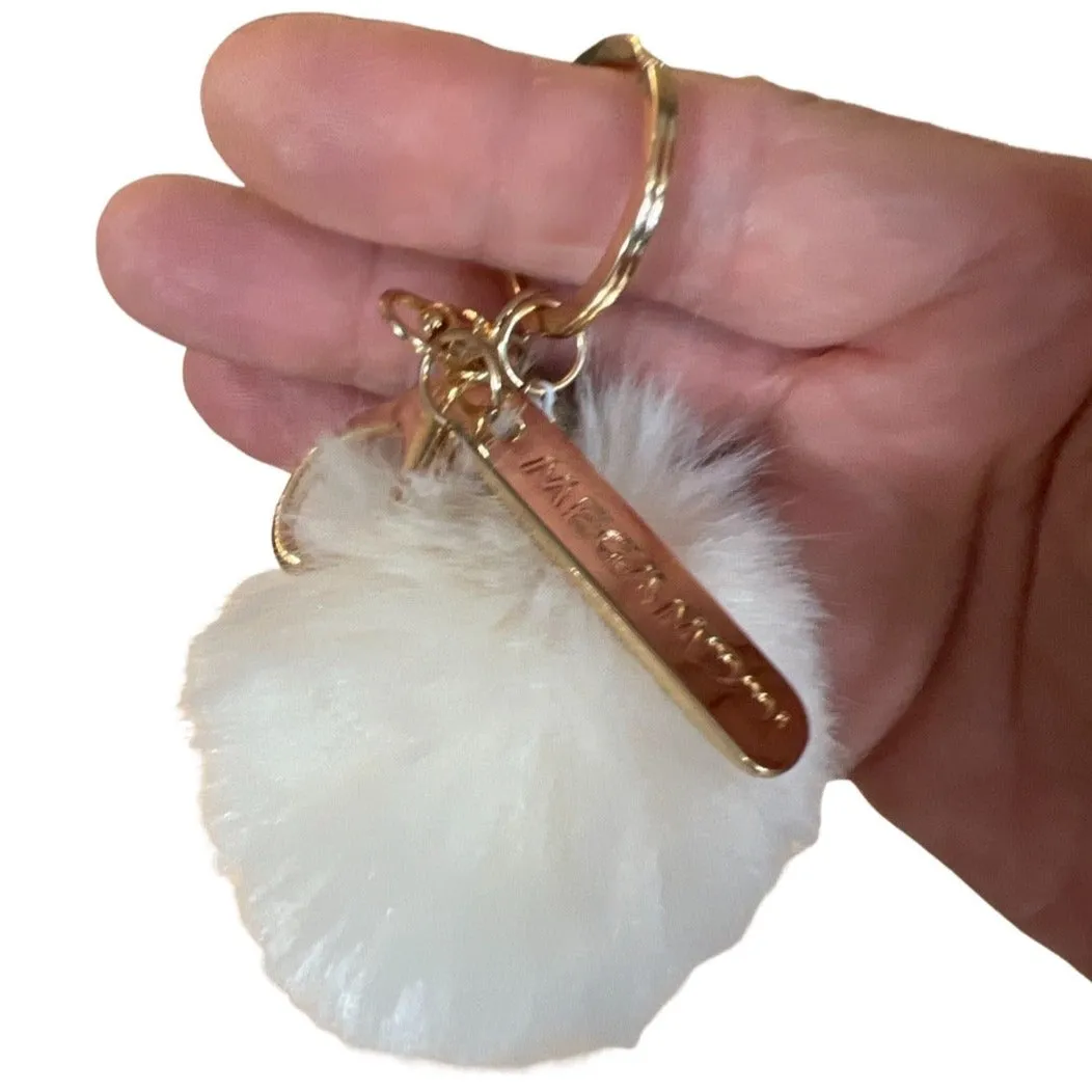 Sleutelhanger Keychain Pom Pom Crème
